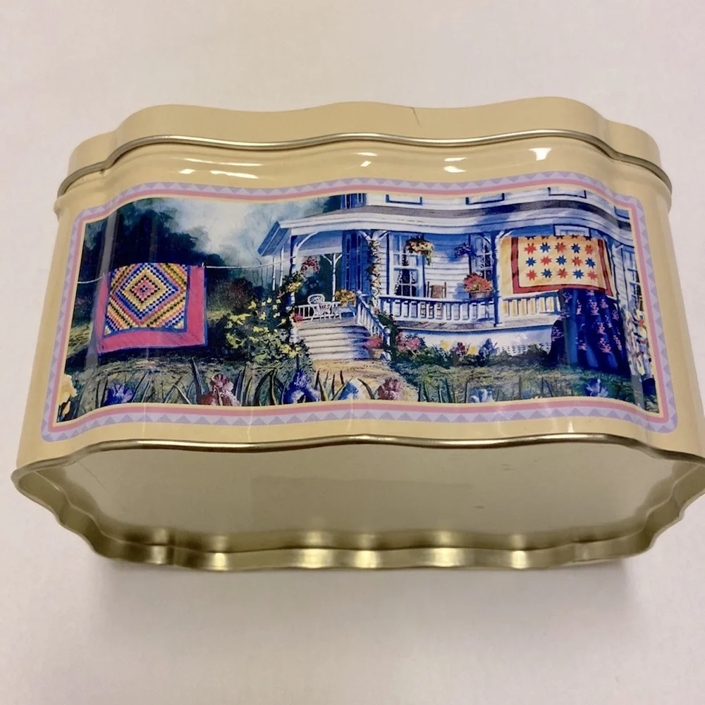 Vintage Diane Phalen Watercolors Grandma’s Treasures tin‎ box lake house …